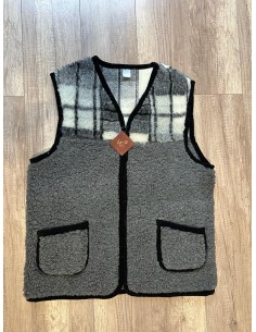 Kamizelka Męska Ze Stójką Wełniana 100% Merynos Europejski