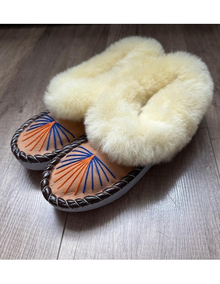 Pantofle Góralskie Zakopianki Skóra Naturalna 100%