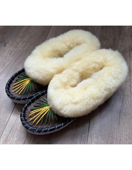 Pantofle Góralskie Zakopianki Skóra Naturalna 100%