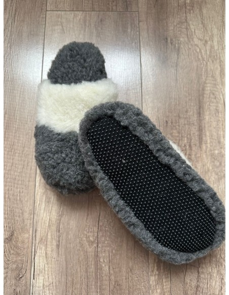 Pantofle Wsuwane Uniseks Wełniane 100% Merynos Europejski